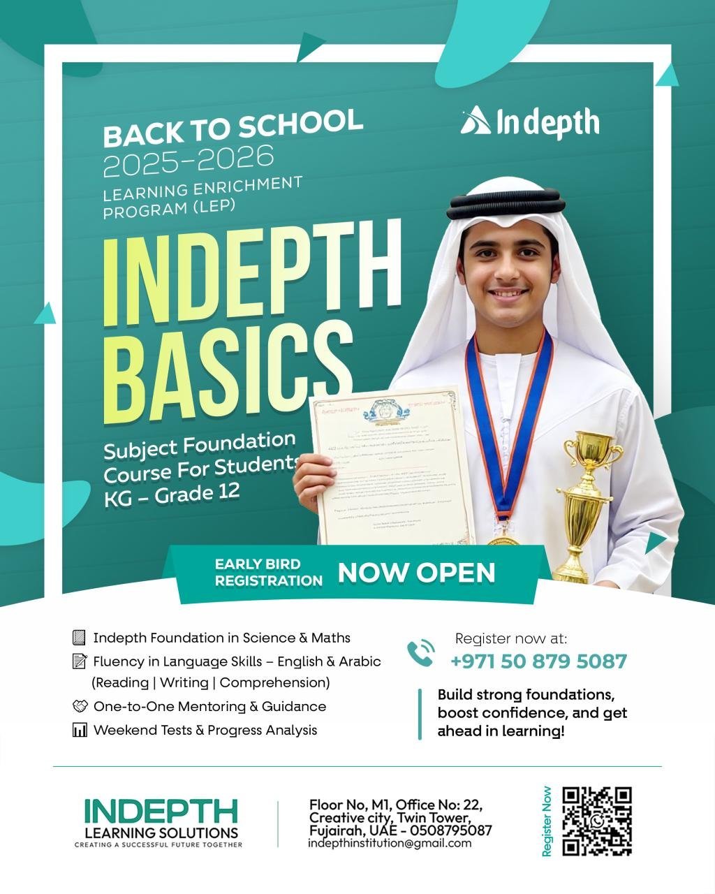 Indepth Basics — back to school 2025–2026, KG to Grade 12